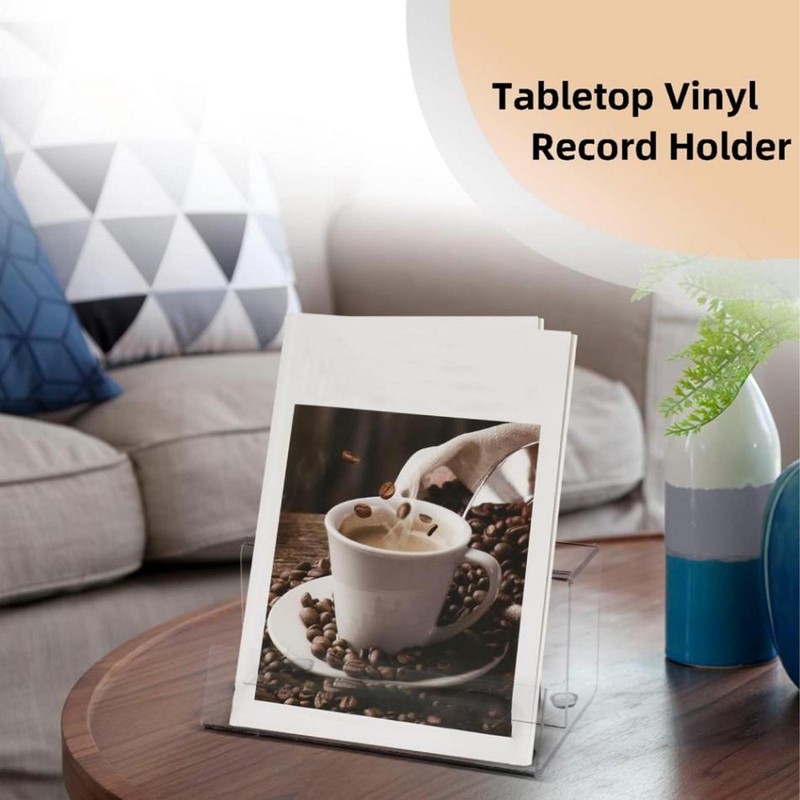 Vinyl Record Stand Acrylic Holder Rack Retro Albums Turntables Decoration