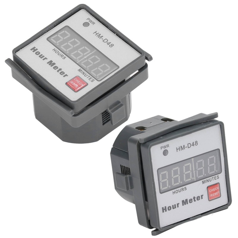 Hour Meter Digital Display Timer ABS Gauge 0‑999.99 Hours Timing