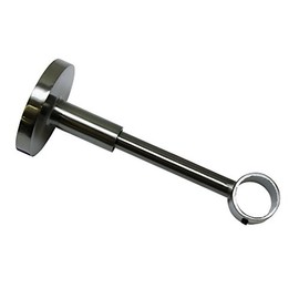 GARDINIA Träger mit Metallmontageplatte für Gardinenstange, 1-läufig, Geschlossen, Inkl. aller Montage-Teile, Serie Chicago, Ø 20 mm, Titan