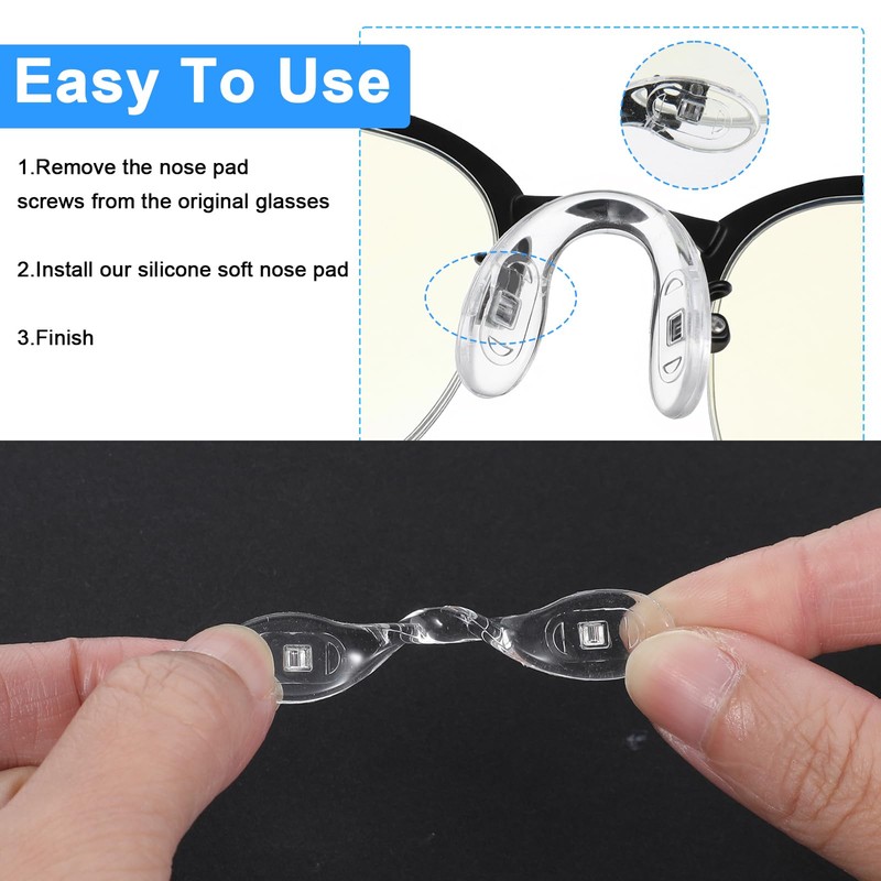 15 Pcs Eyeglasses Nose Pads, Saddle Bridge Nose Pads Soft
