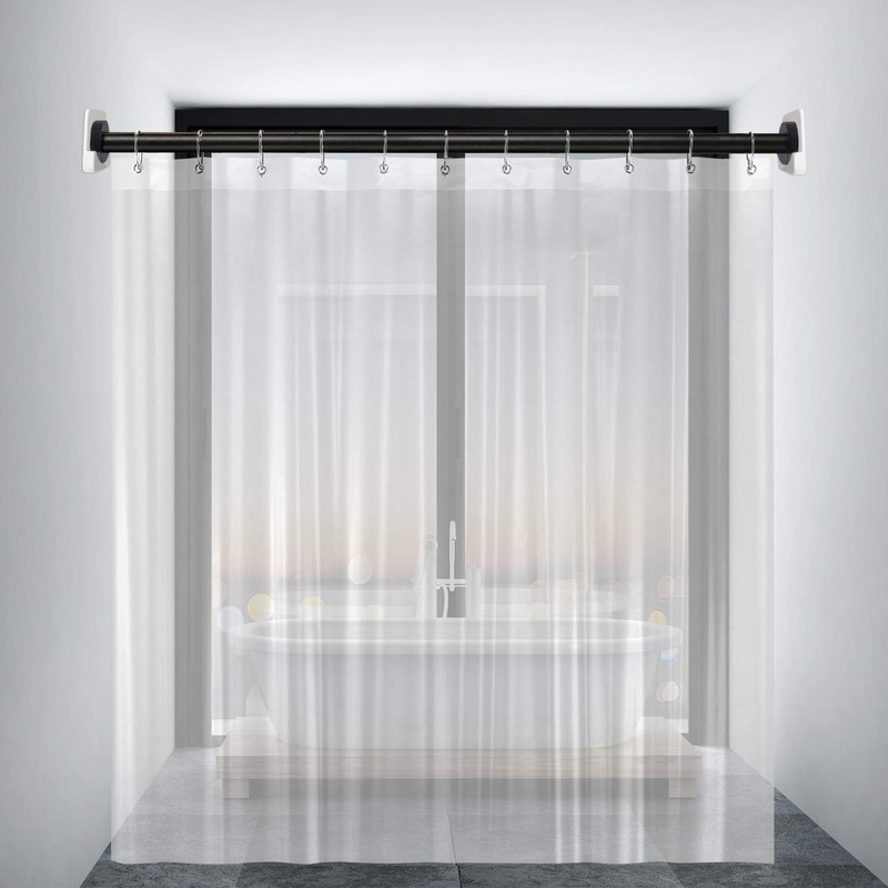 Shower Curtain Rod Holder for Wall Mount | Adhesive Shower