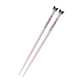Sanrio 989801 Kuromi Chopsticks with Mascot, Kuromi 8.3 x 0.9 x 0.4 inches (21 x 2.4 x 1 cm), Character