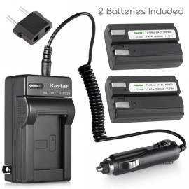 Kastar EN-EL1 Battery Charger for Nikon Cooipix 5400 5700 775 8700 Cooipix E880 - 1 Regular Charger + 2 Batteries