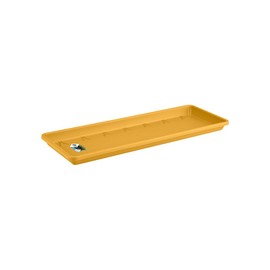 elho Barcelona Balcony Box Coaster 40 - Coasters for Balcony and Outdoor Use - Diameter 34.6 x H 2.8 cm - Yellow/Honey Yellow