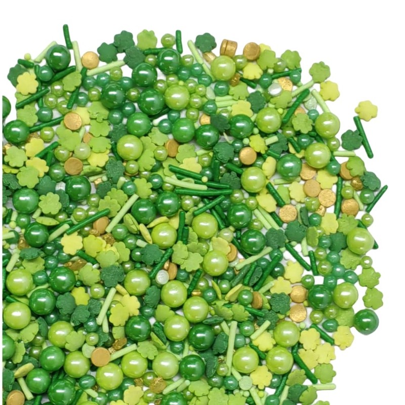 1 Bottle Edible Green Leaf Sprinkles St Patrick's Day Green