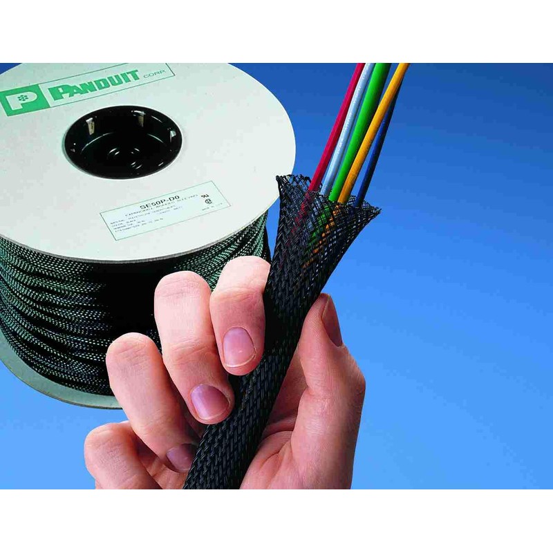 Panduit SE25PFR-TR0 Braided Sleeve for Cable Sheath Net Tube Flame