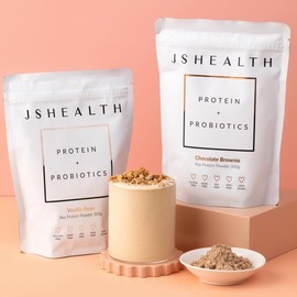 JSHealth Pea Protein Powder with Probiotics - Vanilla Bean Flavour |Gluten Free | Dairy Free | Free From Refined Sugar and Artificial Sweeteners (300 g pouch)