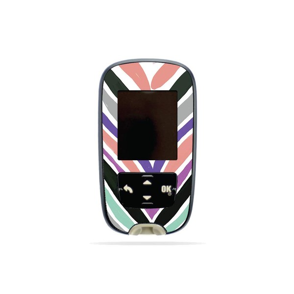 MightySkins Skin Compatible with Accu-Chek Guide - Colorful Chevron |