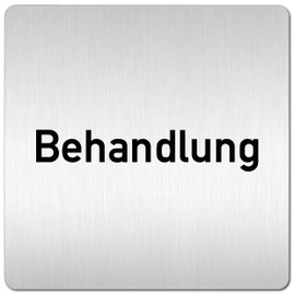 Türschilder24 XXL Door Sign (B) 125 x 125 mm Treatment 1.5 mm Aluminium Solid Material 100% Made in Germany (Treatment)