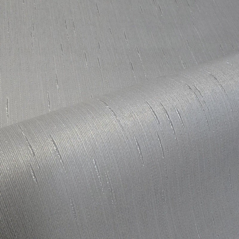 Modern Gray Silver Metallic Faux Fabric Textured Stria Lines Texture