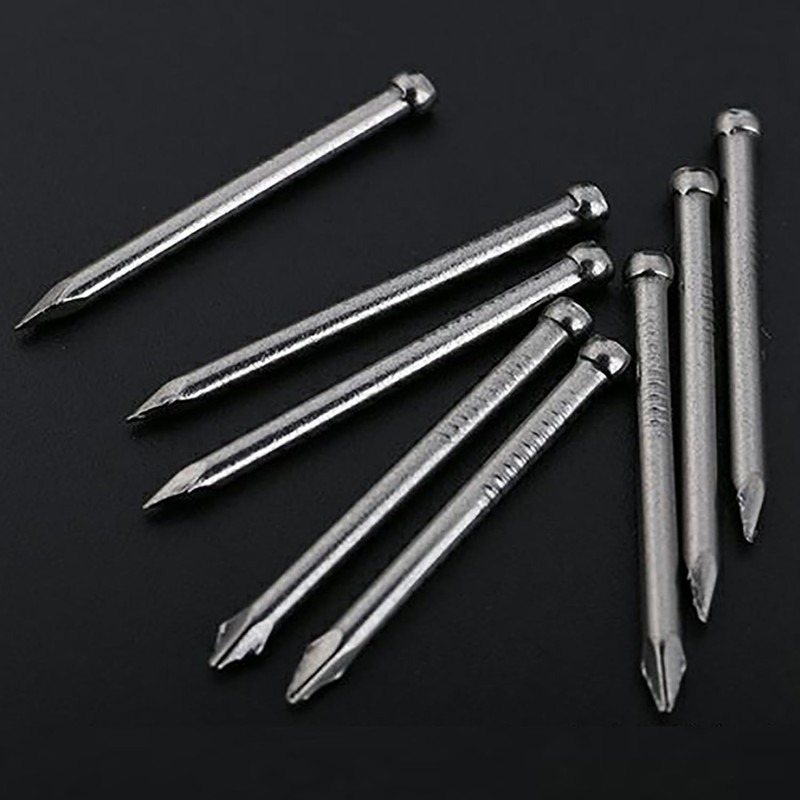 100pcs Finishing Nails Hand-Drive Hardware Carbon Steel Nail 25mm 1-inches