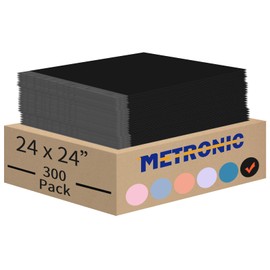 METRONIC Large Poly Mailers 24x24" 300PC Black, Strong Adhensive Shipping Bags for Clothing, Waterproof Packaging Bags, Bulk Shipping Envelopes for Small Business, Mailers Poly Bags Mailing Envelope
