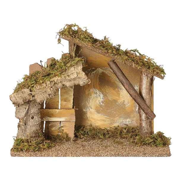 Roman Fontanini 9-Inch Nativity Stable – Handcrafted Rustic Manger for