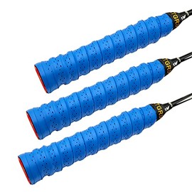 ATGRS Tennis Grip Tacky Tennis Racket Grip Tape Absorbent Anti-Slip Tennis Overgrip for Tennis Badminton Pickleball Racquet Handle Grip with Damping Ridges Overgrips (Blue)