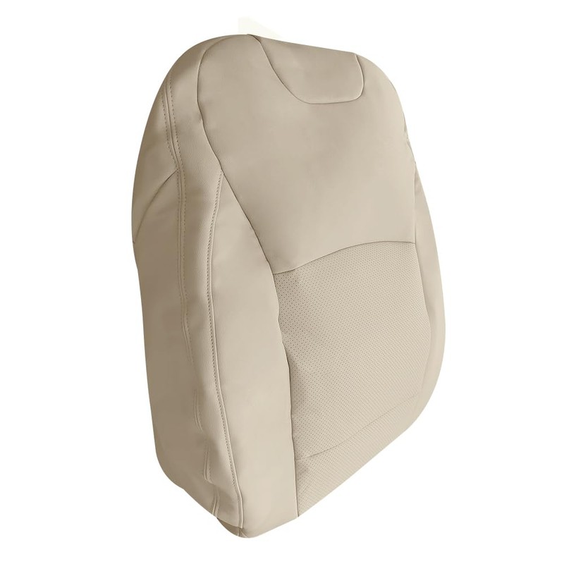 UINIEBOOM Driver Perforated Leather Top Back Seat Cover, Replacement Tan