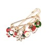 PTDecals Pack of 2 Christmas Brooch Bag Clothes Sticker Pins,