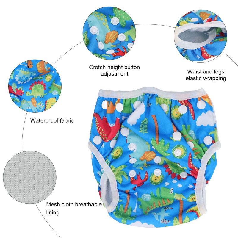 Baby Swim Diaper Pants Adjustable Leakage Proof Breathable Reusable Infants