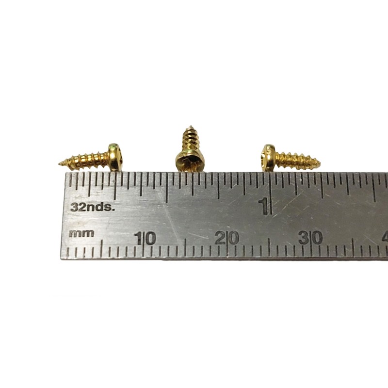100pc. #2 x 1/4" Gold Phillips Round-Head Wood Screws