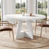 US Local Round Dining Table for 4-6 People, 47 Inches