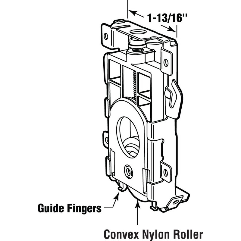 Prime-Line N 7235 Gray Plastic Convex Wheel Mirror Door Bottom