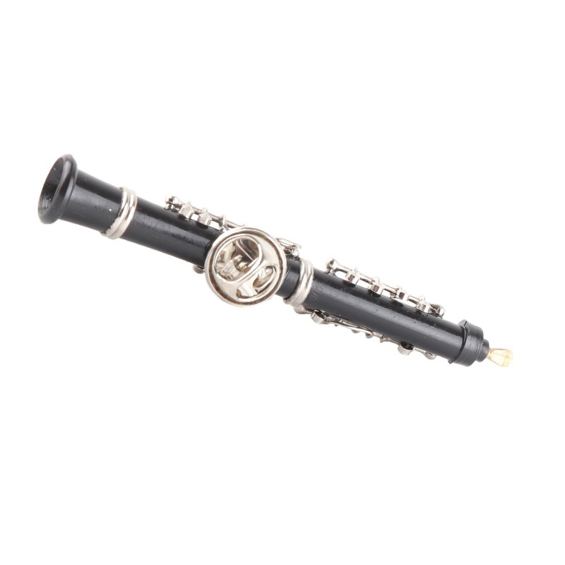 Oboe Brooch Pin Fashion Elegant Simulation Metal Musical Instrument Brooch