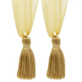 DÉCOPRO Tassel Tieback, Style# TBORGNZ4, Color# VNT4 - Mustard Gold [Set of 2]