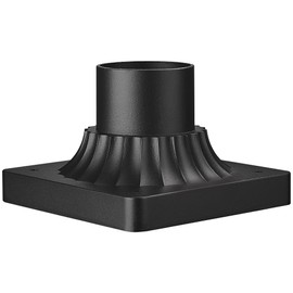 NAXTTII Outdoor Post Light Adapter 3 Inch Pier Mounting Base with Matte Black Finish Die-Case Aluminum Material and Anti-Rust