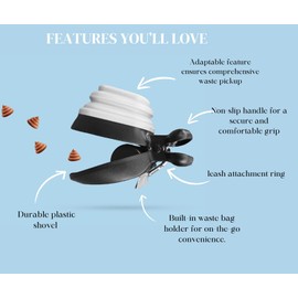 FurieTails Poop Scooper for Small and Large Dogs - Portable Dog Pooper Scooper - Dog Pooper Scooper for Yard - Dog Poop Picker Upper - Dog Poop Cleaner - Pet Pooper Scooper (Large)