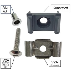 Fence Post Mount Double Rod Fence 7016 Anthracite Grey + Butterfly V2 A Pack of 10)