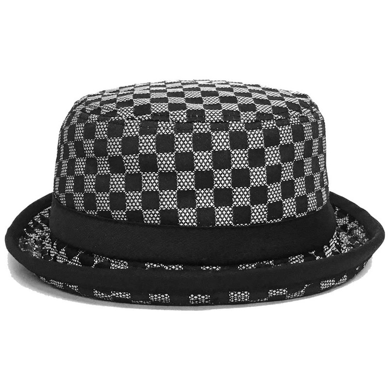 Happy Hat, Plaid Pork Pie Hat, 23.6 inches (60 cm),