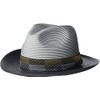 Stetson Men’s Casual Sun Protecting Andover Florentine Milan Fedora, Black/Grey,