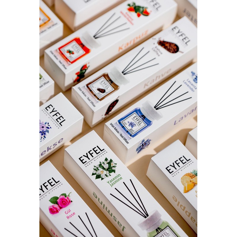 EYFEL Reed Diffuser Set - Caramel Scent 4.05 fl oz