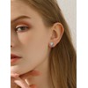 Crystal Stud Earrings Sterling Silver March Birthstone Earrings Elegant Aquamarine
