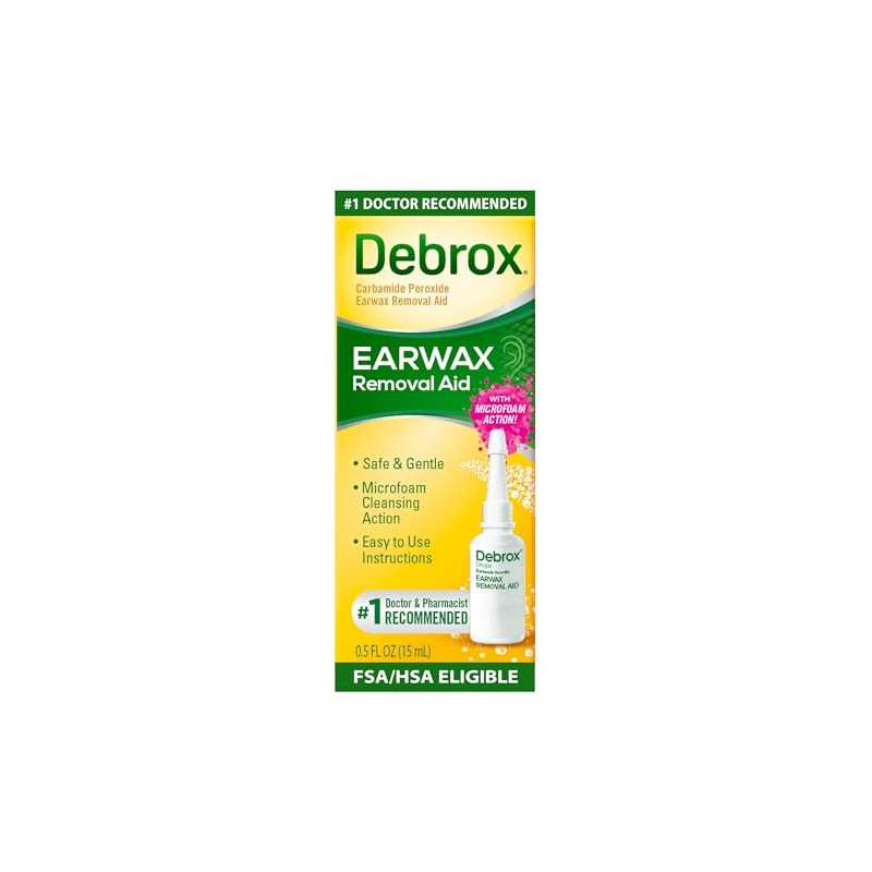 Debrox Drops Earwax Removal Aid drops,1/2 FL OZ