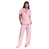 bebe Soft Velour Pink Pajamas for Women, Pink Velour Lounge