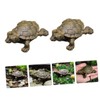 CAXUSD 4pcs Miniature Turtle Figurines Resin Turtle Decor for Garden