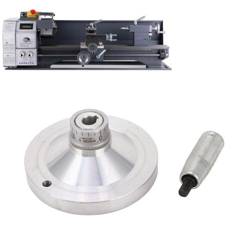 Hand Wheel Crank Handwheel Aluminum Alloy 0‑1mm Scale 80mm Diameter