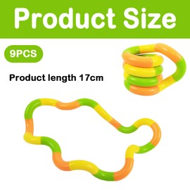 9PCS Fidget Toy, Fidget Toys Adults, Fidget Toys for Kids, Tangle Fidget Toy, Tangle Toys, for Home Office Sensory Play Fine Motor Skills Development Calming Tool Focus Concentration