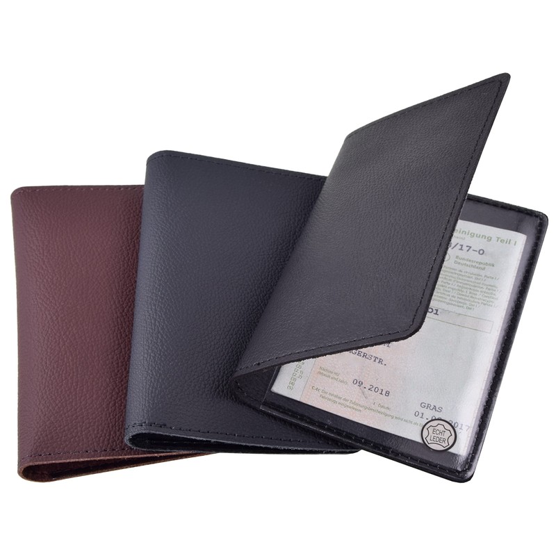 orgaexpert Car Licence Case, Genuine Leather Car Registration Card Holder,