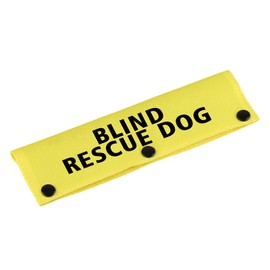 Visual Impairment Dog Leash Sleeve Blind Rescue Dog Dog Leash Wrap Sleeve Alert Tag Pet Birthday Gift (Blind Rescue-YE Sleeve)