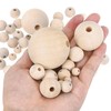 MECCANIXITY 100Pcs 14mm Wood Beads, Unfinished Wooden Natural Beads Round