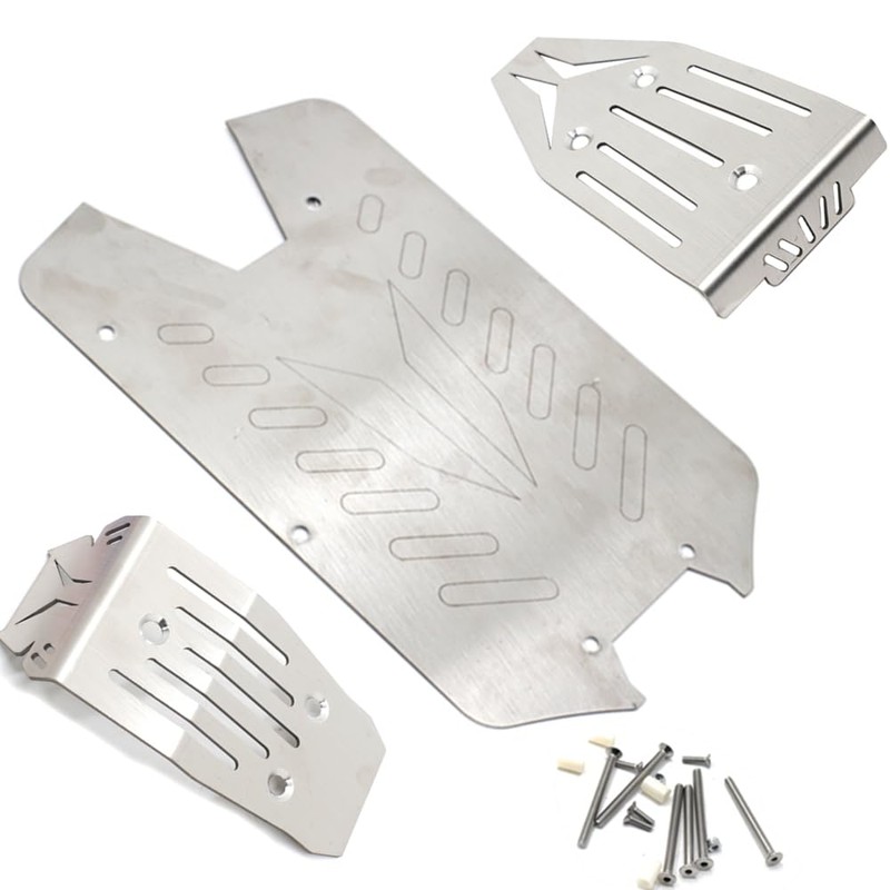 Steel Chassis Armor Front Rear Protector Skid Plate for Arrma