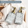 Topsky Glass Soap Dispenser with Plastic Pump,330ml Liquid Hand Soap