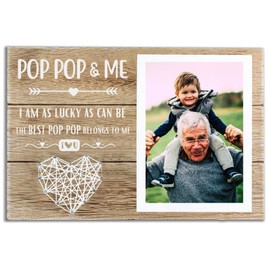 InnoBeta Pop Pop Gifts, Grandpa Gifts from Grandkids, Grandchildren, Grandpa Picture Frame, Present for Birthday, Christmas, Father's Day - for 4" x 6" Photos - Pop Pop & ME