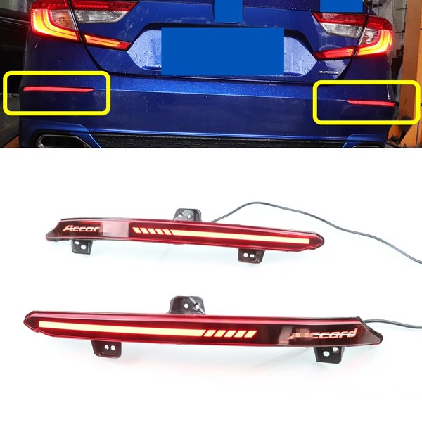 KITOCARTOP LED Rear Bumper Reflectors Tail Lights Fit for 2018-2022