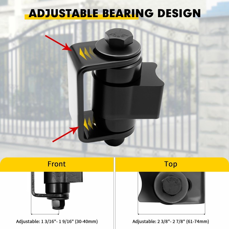 2 Pack Heavy Duty Weld-On Gate Hinges, Supports 1100lbs, Durable
