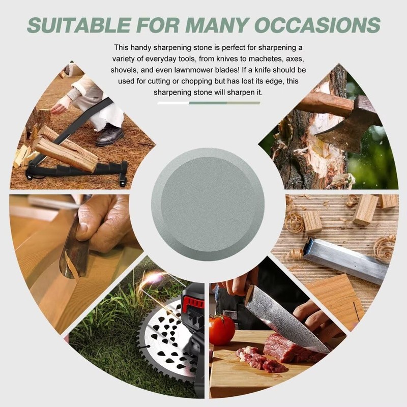 Double axis octagonal sharpening stone with a grit of 180/320,