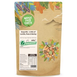 Whole Food Earth® - Soup Mix - A Mix of Lentils, Peas and Barley 500 g | GMO Free | High Fibre | High Protein