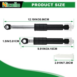 Hicello WH01X20826 Washer Shock Absorber and Mounting Pin for WH01X10343/10260/10385/10425 AP4265856 AH1482318 EA1482318 PS1482318 Compatible with GE General Electric, Kenmore, etc. Washers.(4 SET)