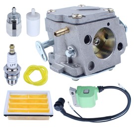 Adefol Carburetor for Husqvarna 268 272 272XP 61 266 503280316 503901401 Chainsaw Replacement Parts Ignition Coil Air Fuel Filter Line Kit